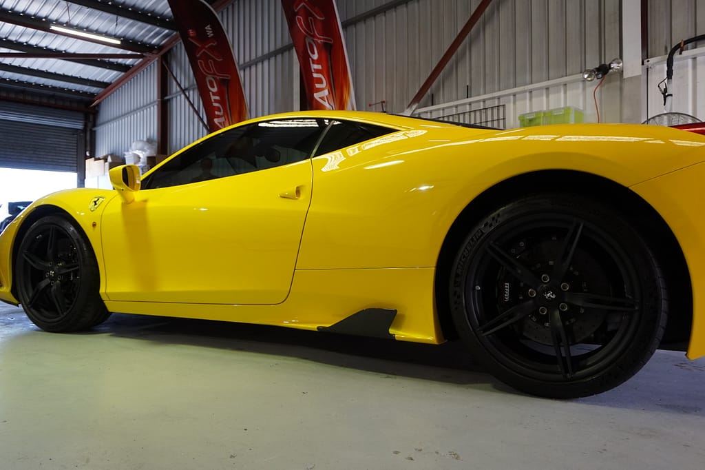 Ferrari car detailing with Chemical guys Kore wax