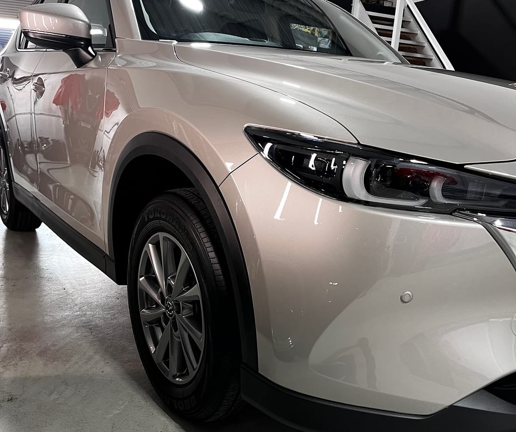 Mazda CX-5 receiving extensive paint protection film at AutoFX WA in O'Connor