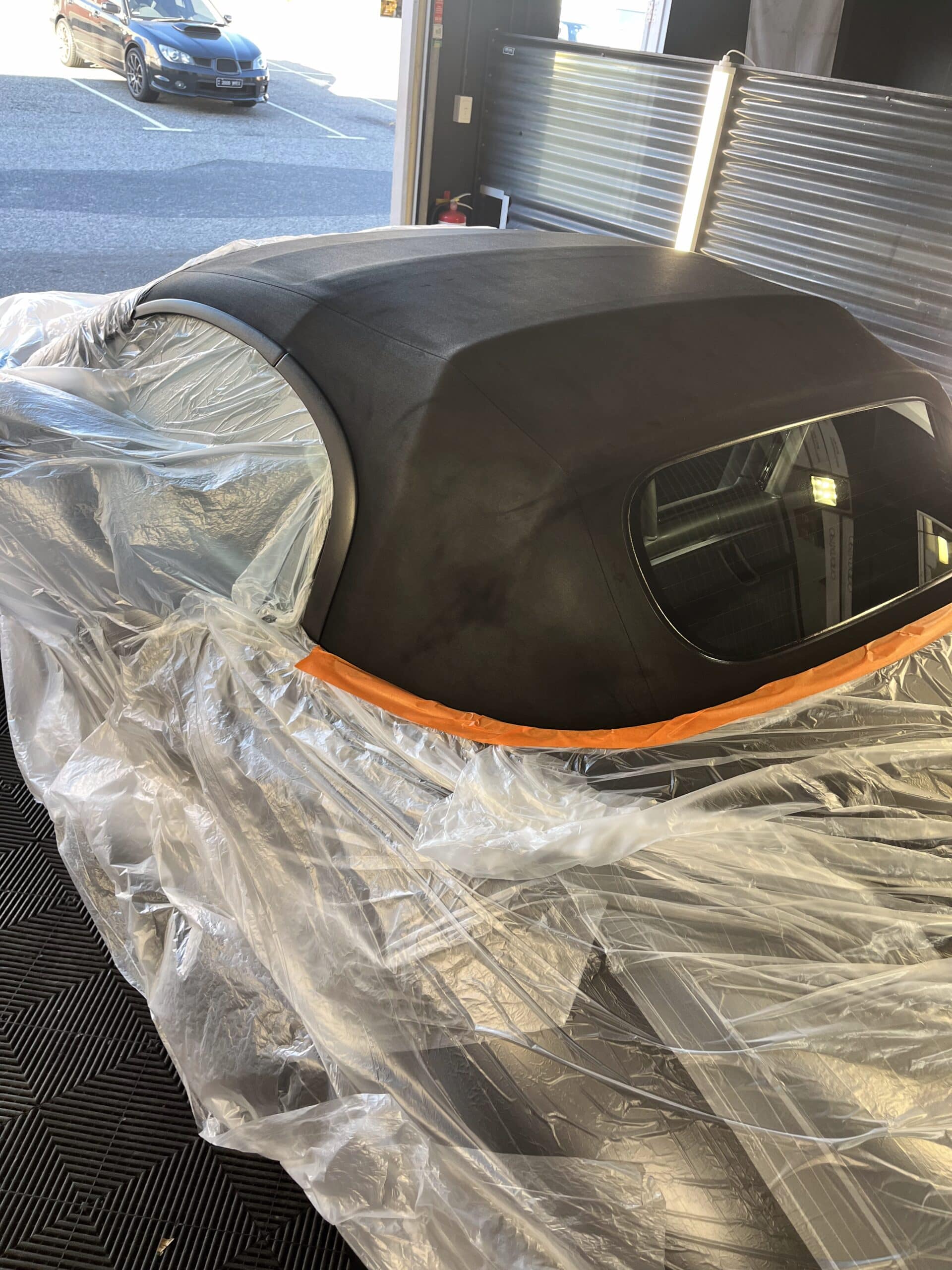 Porsche Boxster Soft Top Restoration โ Dyeing and Waterproof Protection
