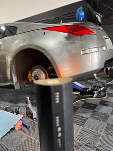 Nissan 350Z rear guard rolling - progress view