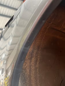 Nissan 350Z rear guard rolling - before view