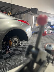 Nissan 350Z rear guard rolling - before view