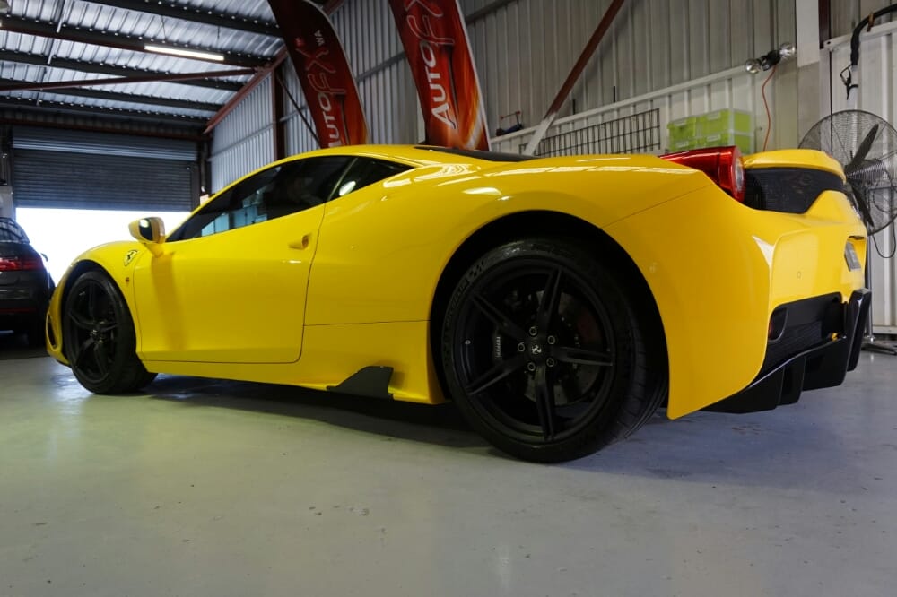 Ferrari car detailing with Chemical guys Kore wax