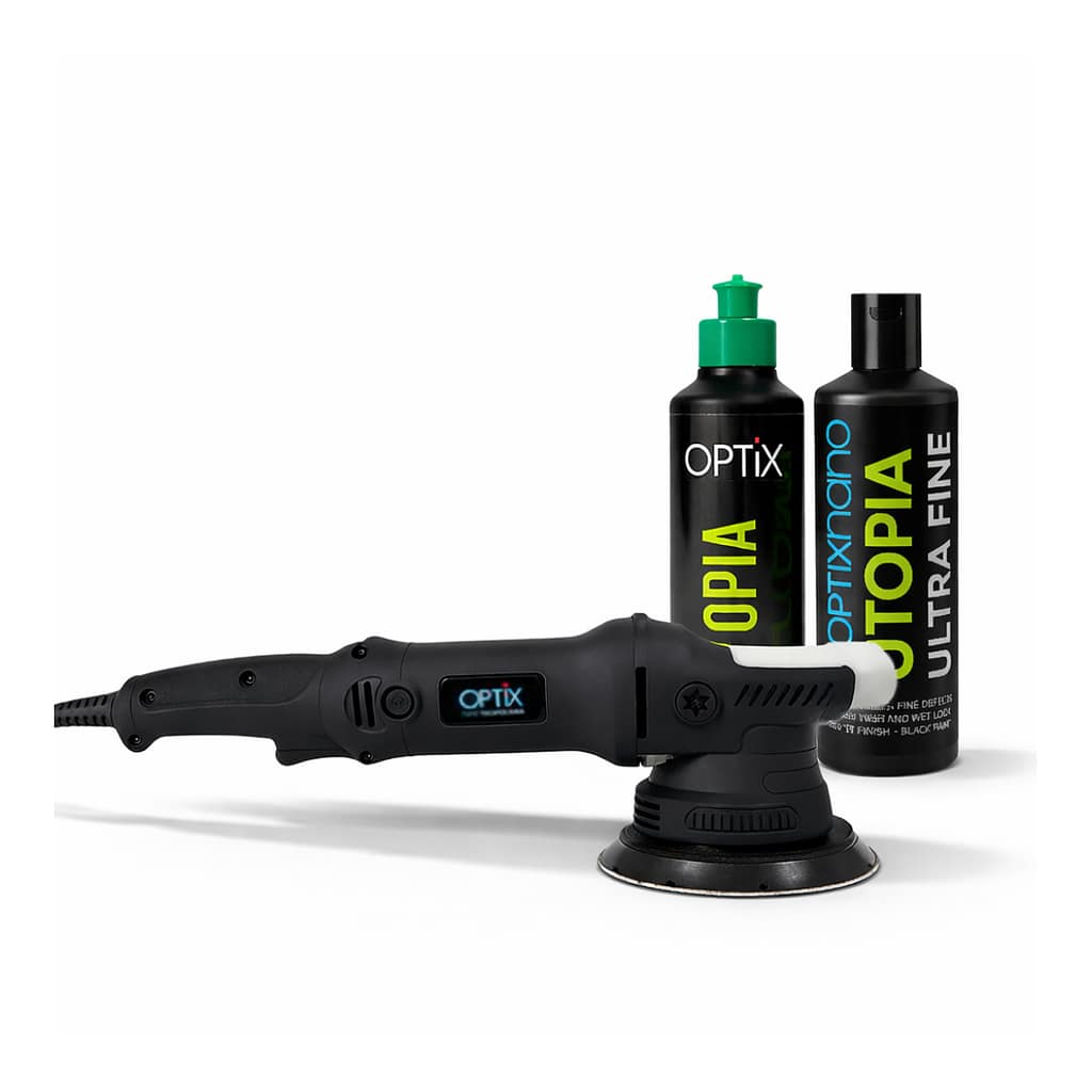 da polisher optix Premium car detailing inside AutoFX WA workshop in O'Connor Perth