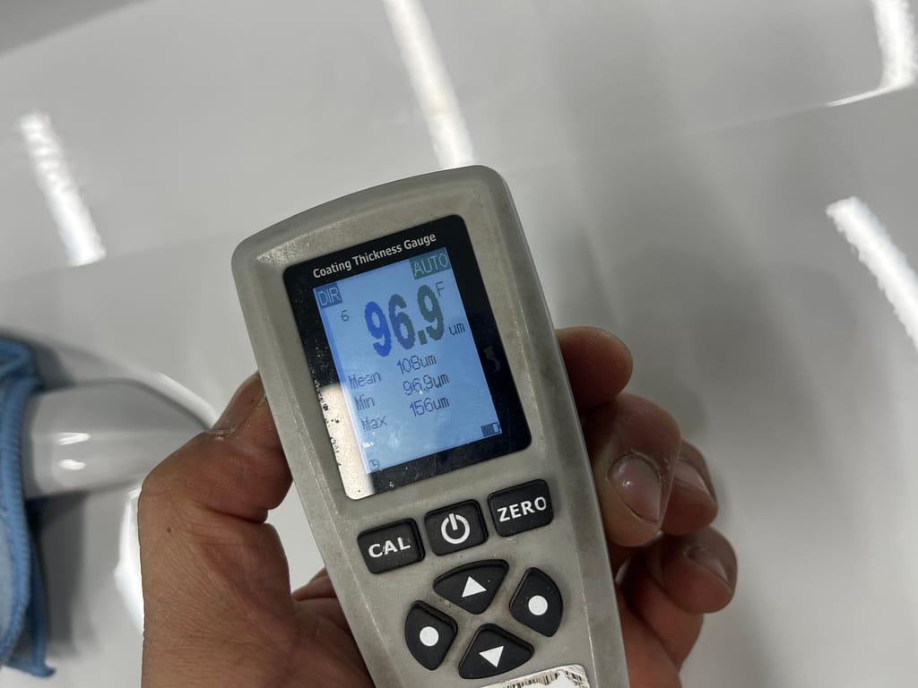 paint thickness Premium car detailing inside AutoFX WA workshop in O'Connor Perth