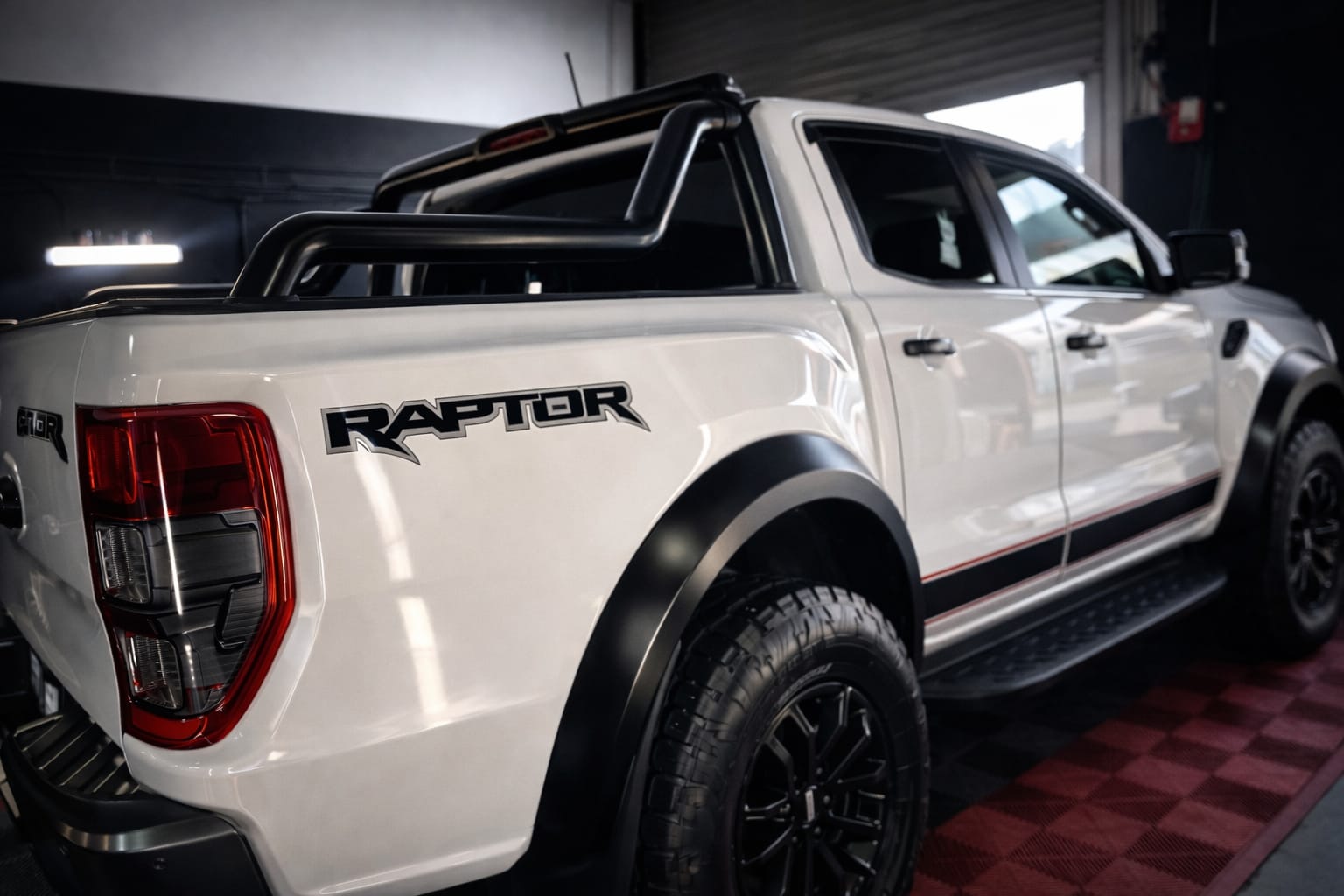 Coated Ford Raptor in for a minor detail