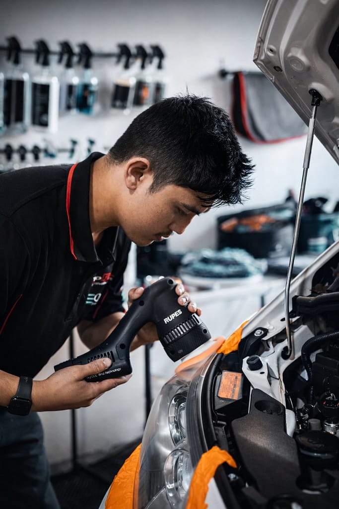 Premium car detailing inside AutoFX WA workshop in O'Connor Perth
