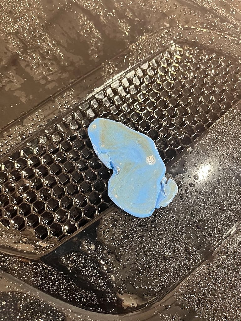 Contaminants visible on clay bar. Water hydrophobic beading is still high especially after claying